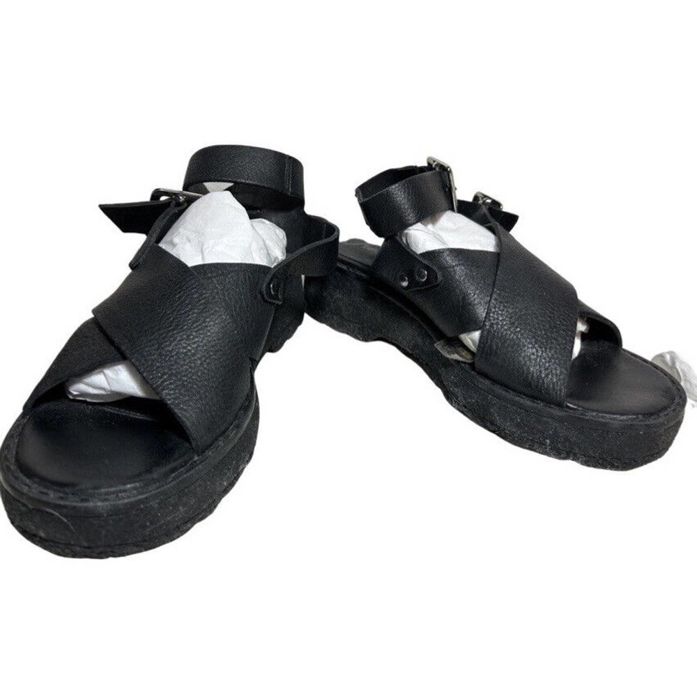 Free People Leto Ankle Wrap Buckle Leather Sandals , Worn Once Size 8 MSRP $168